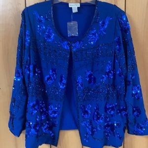 Beautiful royal blue sequin jacket.